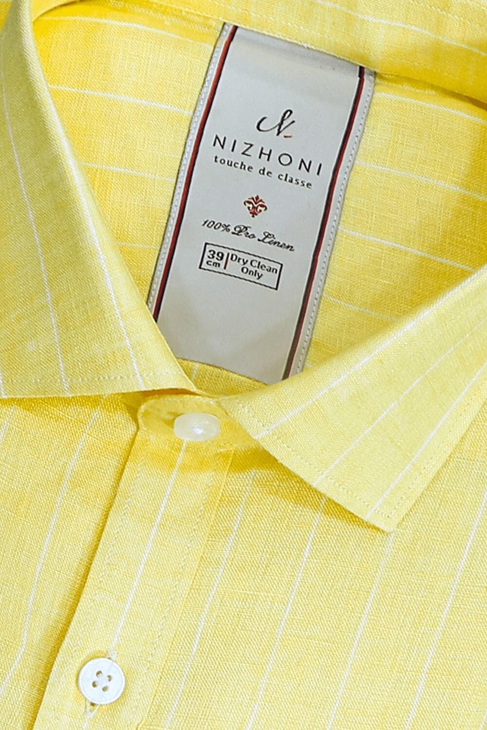 Biscotti Stripe In Pro Linen Slim Fit Shirt 1191