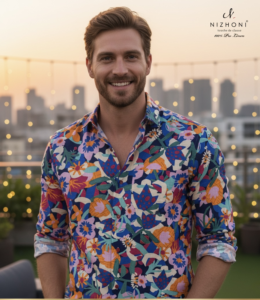 <p>MULTI COLOUR FLORAL PRINT SHIRT FULL SLEEVE SLIM FIT&nbsp;</p>