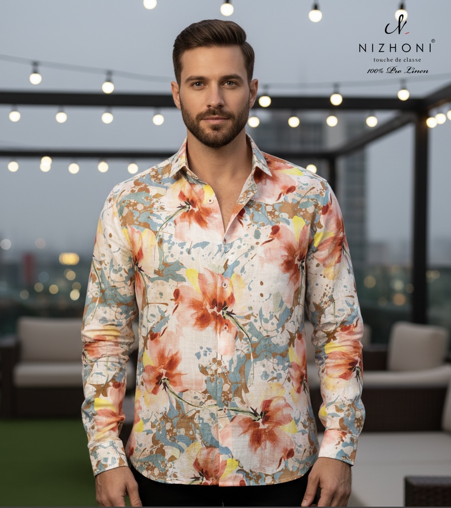 <p>MULTI COLOUR FLORAL PRINT SHIRT FULL SLEEVE SLIM FIT&nbsp;</p>