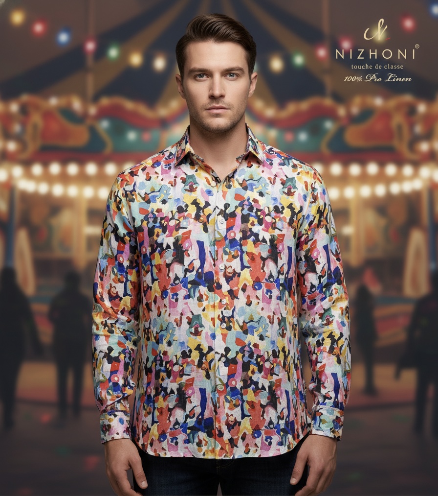 <p>CARNIVAL PRINT MULTI COLOUR FULL SLEEVE SLIM FIT&nbsp;</p>