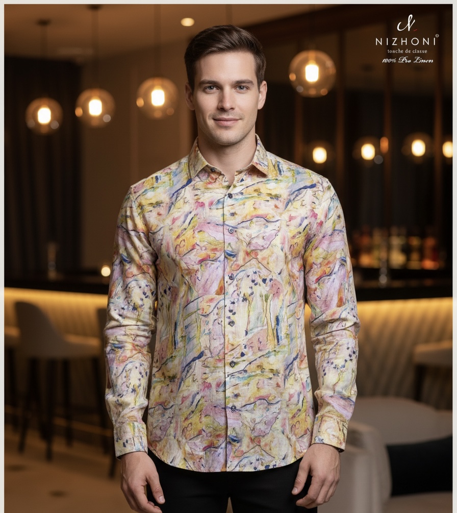 <p>MULTI COLOUR DESIGN FULL SLEEVE SLIM FIT&nbsp;</p>